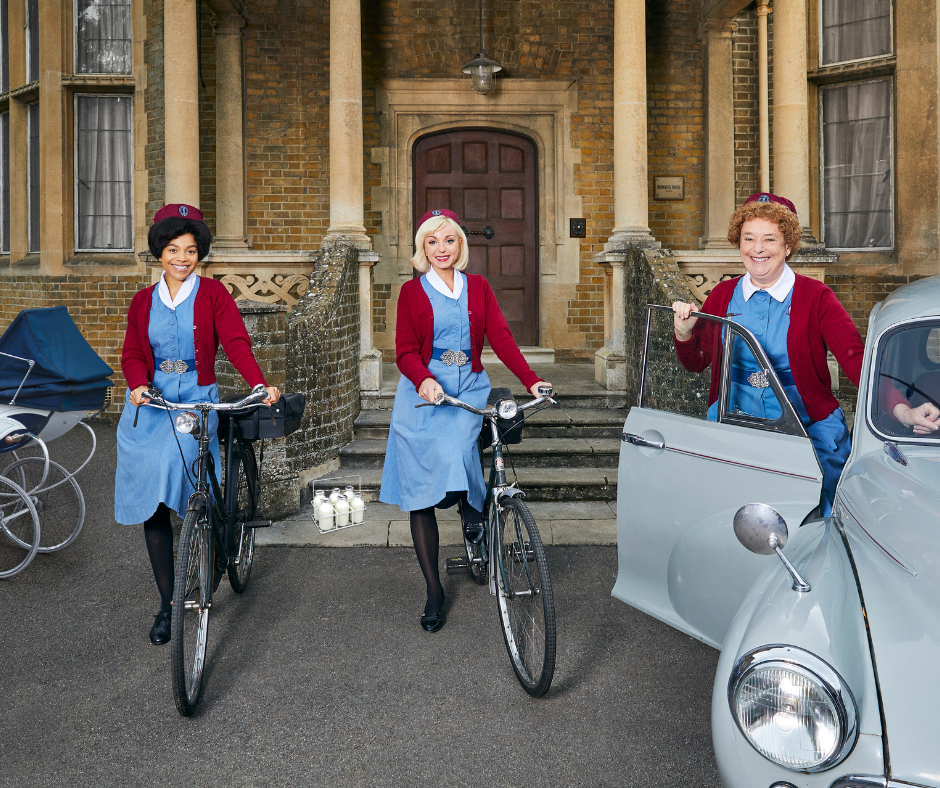 Stars from Call The Midwife television series