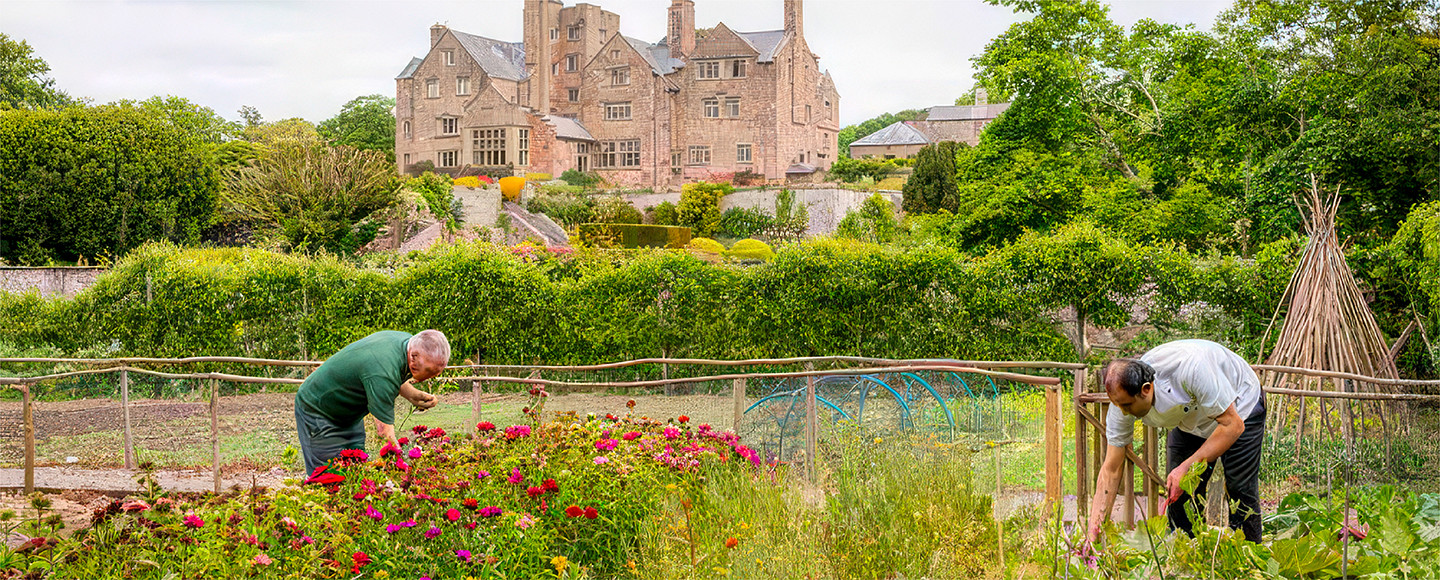 The historic Bodysgallen Hall, a 17th-century Grade I listed manor house near Llandudno in North Wales