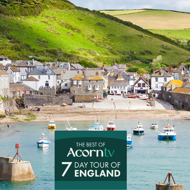 Port Isaac Harbour, a visit on The Best of Acorn TV tour