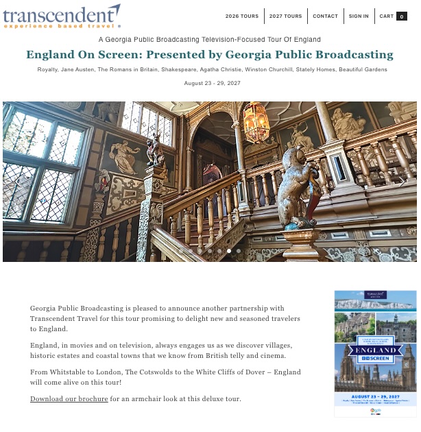 England On Screen: Presented by Georgia Public Broadcasting (2027) - Booking page: Landing Page